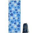 thumbnail image 1 of Blue Dog Paw Footprint Hot Yoga Mat Towel Non Slip for Hot Yoga - Quick-Drying Yoga Mat Cover with 4 Corner Pockets with Travel Bag - Hot Yoga Towel Non Slip Grip Moisture Wicking Sweat 70"x26", 1 of 6
