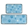 thumbnail image 1 of Blue Dog Paw Footprint Kitchen Rugs Sets Of 2,Anti Fatigue Kitchen Mat Rugs Non Slip Washable,Decorative Kitchen Floor Mats for Kitchen,Sink,Laundry,17"X30"+17"X47", 1 of 7