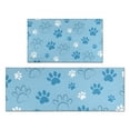 thumbnail image 1 of Blue Dog Paw Footprint Kitchen Rugs Sets Of 2,Anti Fatigue Kitchen Mat Rugs Non Slip Washable,Decorative Kitchen Floor Mats for Kitchen,Sink,Laundry,17"x30"+17"x47", 1 of 7