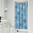 thumbnail image 1 of Blue Dog Paw Footprint Shower Curtain 36"x72" ,Bathroom Decorative Shower Curtains Set with 12 Hooks,Modern Waterproof Washable Shower Curtain, 1 of 6