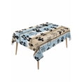 thumbnail image 1 of Blue Dog Paw Print Table Cloth, Vintage Farmhouse Rustic Wooden Grain Waterproof Tablecloth for Rectangle Tables, Reusable Washable Fabric Table Cover for Restaurant Kitchen Dining Tables 54"x108", 1 of 6