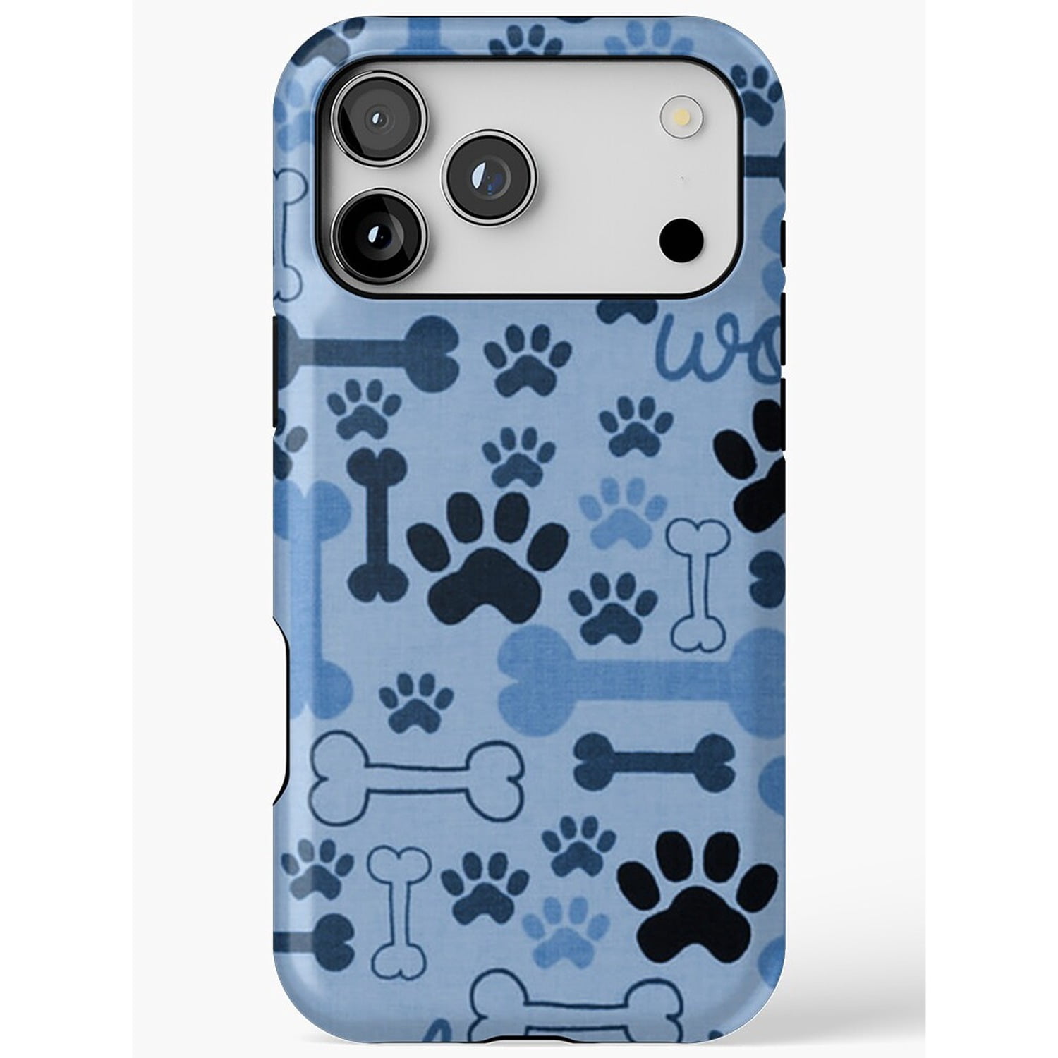 Blue Dog Paw Prints and Bones Tough Case for Apple iPhone ...