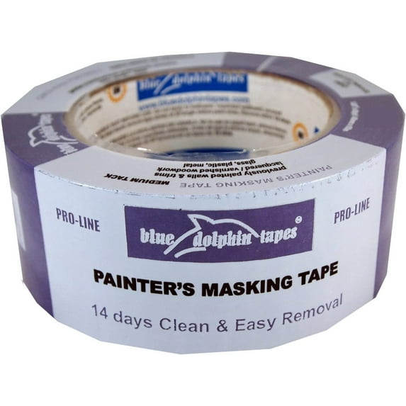 Linzer Blue Dolphin Masking Tape - 14-Day, Blue - 36 mm x 55 m