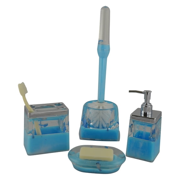 Blue Dolphin 5 Piece Bathroom Organizer Set