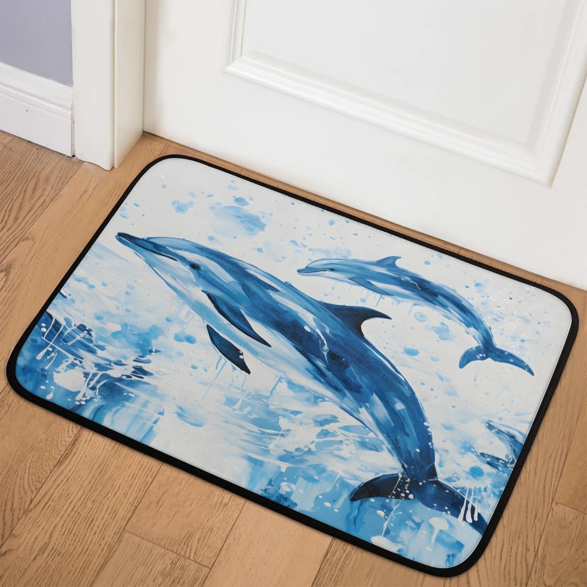 Blue Dolphin Door Mat Absorbent Washable Door Mats Indoor Floor