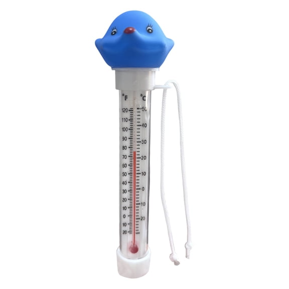 Blue Dolphin Floating Pool Thermometer, Water Temperature Gauge for Swimming Pools and Hot Tubs, Easy-Read Scale, Durable Weather-Resistant Material Wine One Size