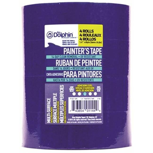 Blue Dolphin Painter'S Tape 2 In. Blue 1.88 In. X 60 Yd. 3 Rolls Per ...