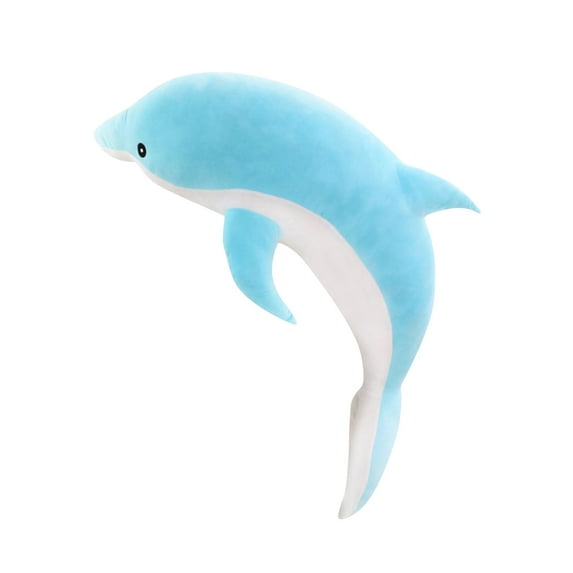 Blue Dolphin Plush Toy, 12-Inch Cute Ocean Animal Stuffed Pillow, Soft Huggable Doll For Kids, Bedroom Decor, Couch Companion