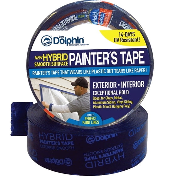 Blue Dolphin TP EXT S 0150 Smooth Surface Exterior Tape 45 yd L 1.41 in W