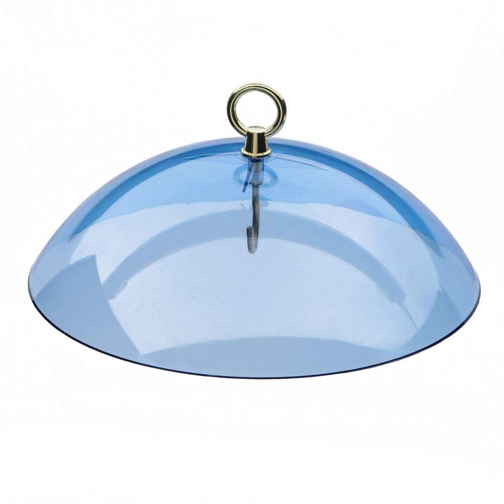 Blue Acrylic Protective Dome Cover for Hanging Bird Feeders
