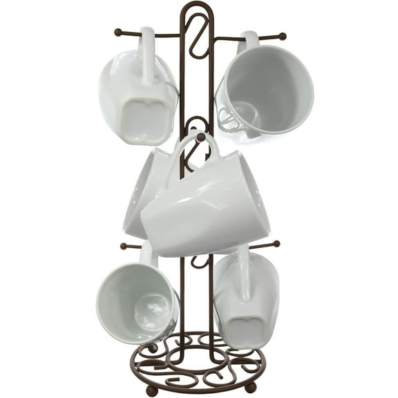 Blue Donuts Bronze Mug Tree - Bronze