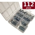 thumbnail image 1 of Machine Screws Assortment Kit with Nuts, Hexagon Head Nuts, Screwdriver Tool Needed, Variety of Sizes, 112 Pieces, 1 of 6