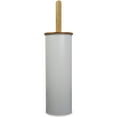 thumbnail image 1 of Blue Donuts Toilet Brush Holder With Bamboo Top - White, 1 of 7