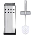 thumbnail image 1 of Blue Donuts - Toilet Brush and Holder, Toilet Bowl Brush for Bathroom, Toilet Cleaner, Odor Free, Chrome, 1 of 7
