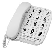 Blue Donuts White Big Button Phone for Wall or Desk with Speaker and Memory