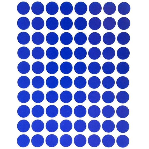 Blue Dot Sticker Sheets (13mm) 0.5 Round Price Stickers Blank 1/2 Inch - 8640 Pack by Royal Green
