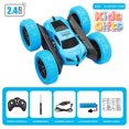 thumbnail image 1 of Blue Double Sided 360 Flip RC Stunt Car, Remote Control Off Road Drift Vehicle with LED Headlights, 2.4G Anti-Interference Rechargeable Toy, Christmas Birthday Gift for Kids Boys Girls Ages 6+, 1 of 9