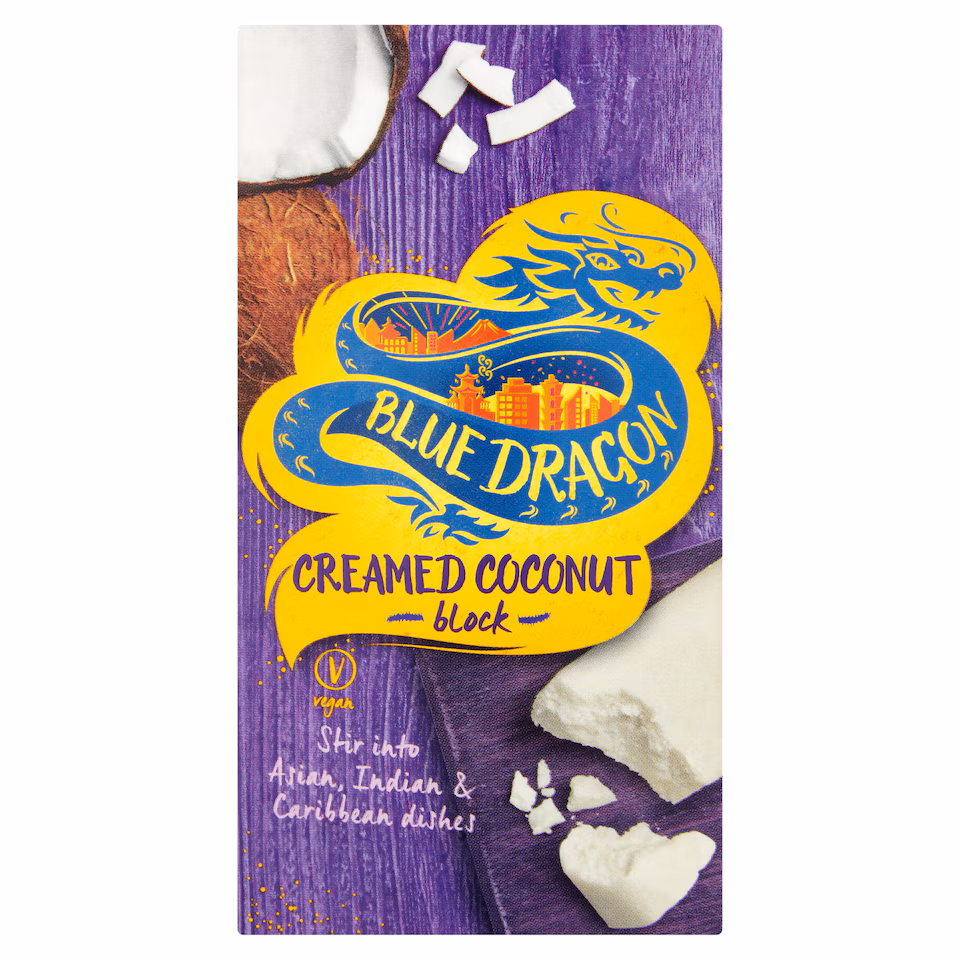 Blue Dragon Creamed Coconut  Block 200G - British Product