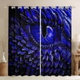 thumbnail image 1 of Blue Dragon Eye 2 Panels 52"Wx63"L Curtains & Drapes,Antique 3D Dragon Blackout Curtains Gothic Curtains,Mythical Animal Curtains Artistic Fantasy Living Room Decor Aesthetic, 1 of 6