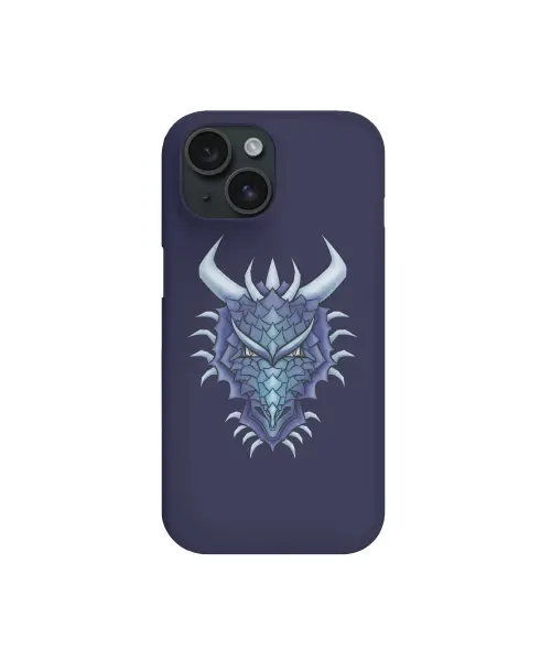 Blue Dragon Head Fantasy Creature Phone Case for iPhone 16 15 14 13 12 ...