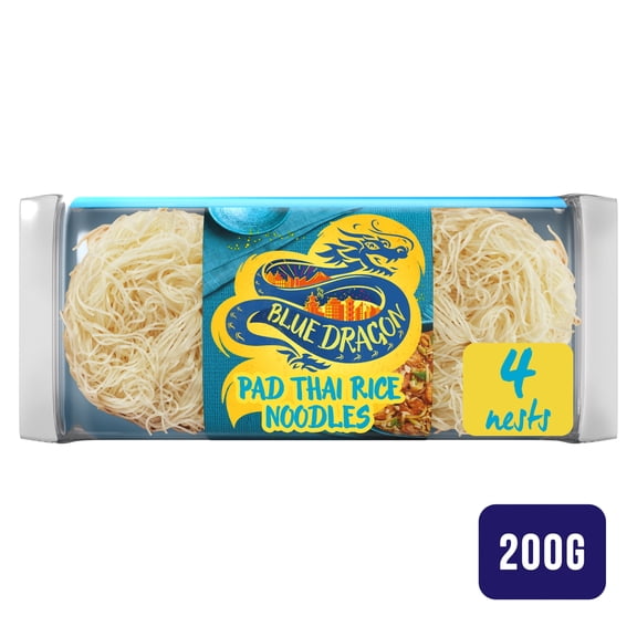 Blue Dragon Pad Thai Rice Noodles 200g, Imported from Britain