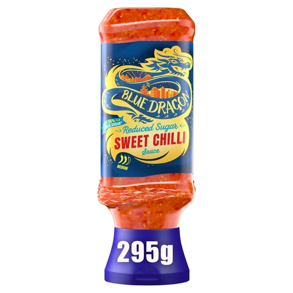 Blue Dragon Reduced Sugar Thai Sweet Chilli Dipping Sauce 295g, Imported from Britain