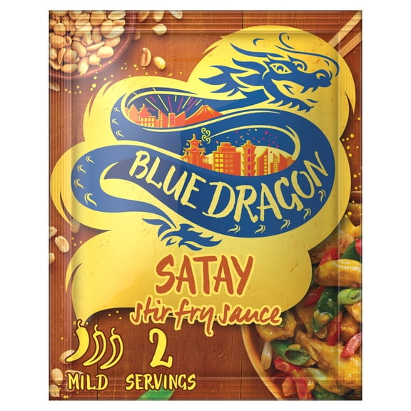 Blue Dragon Satay Stir Fry Sauce 120G, Imported from Britain