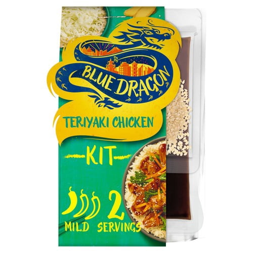 Blue Dragon Teriyaki Chicken Meal Kit 332g, British Import (Pack of 2)