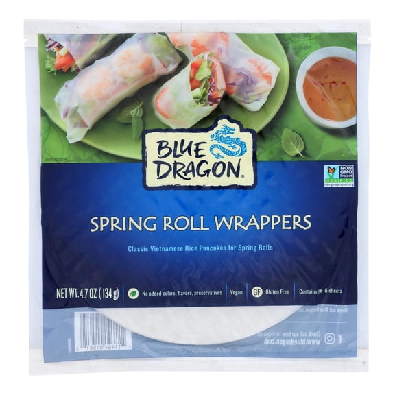 Blue Dragon - Wrappers - Spring Roll - 4.7 oz - Case of 12