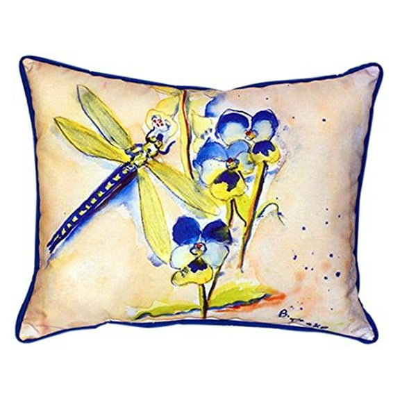 Blue Dragonfly Large Indoor/Outdoor Pillow 16x20