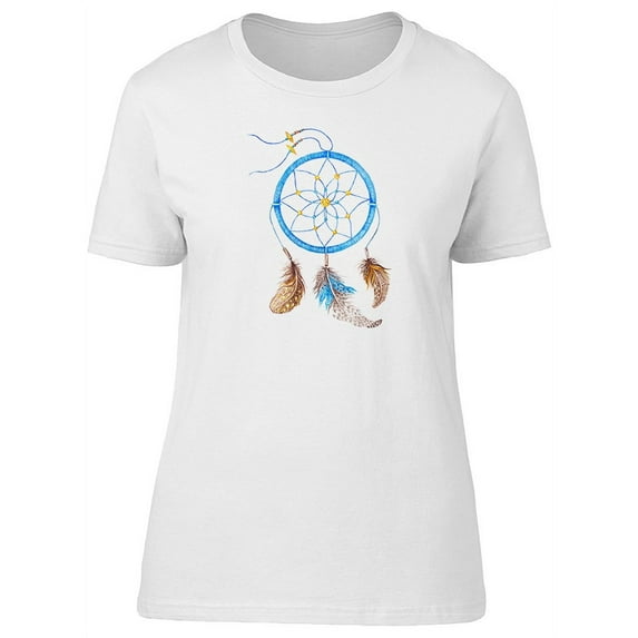 Blue Dream Catcher Illustration T-Shirt Women -Image by Shutterstock, Female Small