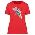 thumbnail image 1 of Blue Dress Young Fairy Thinking T-Shirt Women -Image by Shutterstock, Female Medium, 1 of 2