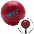 thumbnail image 1 of Blue Drumsticks Clenched Red Metal Flake Shift Knob with M16 x 1.5 Insert Shifter, 1 of 1