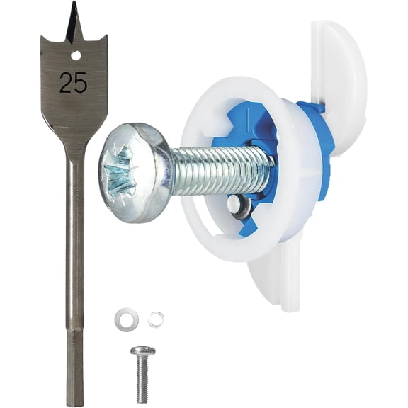 Blue Drywall Anchors | Pack of 4 (Up to 205Ibs/93kg) | Heavy Duty Drywall Anchors | Wall Anchors & Screws for Drywall | Anchors Screws Kit | Plaster Wall Anchors | 1" Inch Drill Bit | Reusable