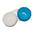 thumbnail image 1 of Blue Dual Compartment Contact Lens Case - 2.5 Inches (63Mm) X 1.3 Inches (32Mm) X 0.6 Inches (16Mm), Lightweight, Leak-Proof, Easy To Open, Easy To Clean, Portable,, 1 of 3