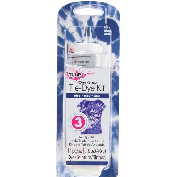 Tulip One-Step Blue Tie-Dye Kit – Single Color Fabric Dye Kit for DIY Tie Dye Projects, Up to 3 Projects