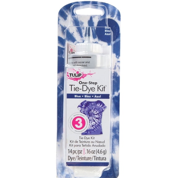 Tulip One-Step Blue Tie-Dye Kit  Single Color Fabric Dye Kit for DIY Tie Dye Projects, Up to 3 Projects