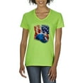 thumbnail image 1 of Blue Eagle American Flag Patriotic Gift for Party Love US Womens Shirts V-neck, 1 of 5