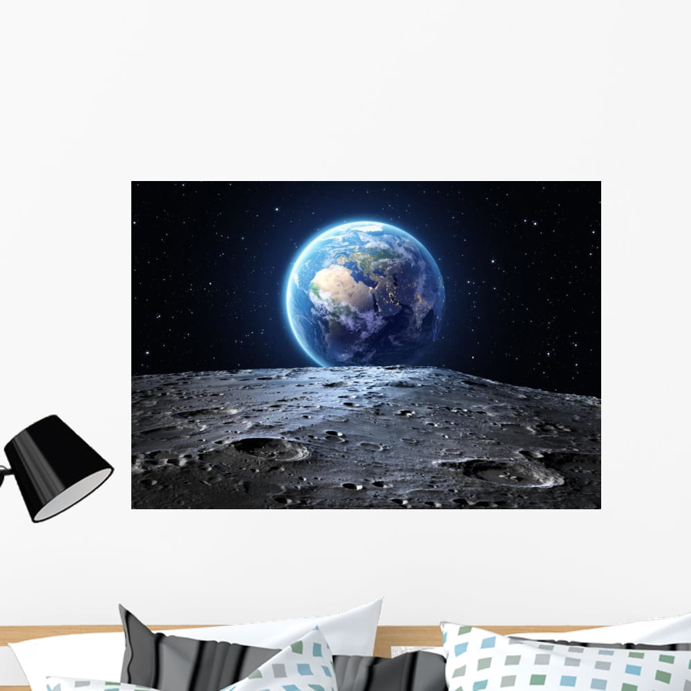 Blue Earth Seen from Wall Decal by Wallmonkeys Peel and Stick Graphic ...