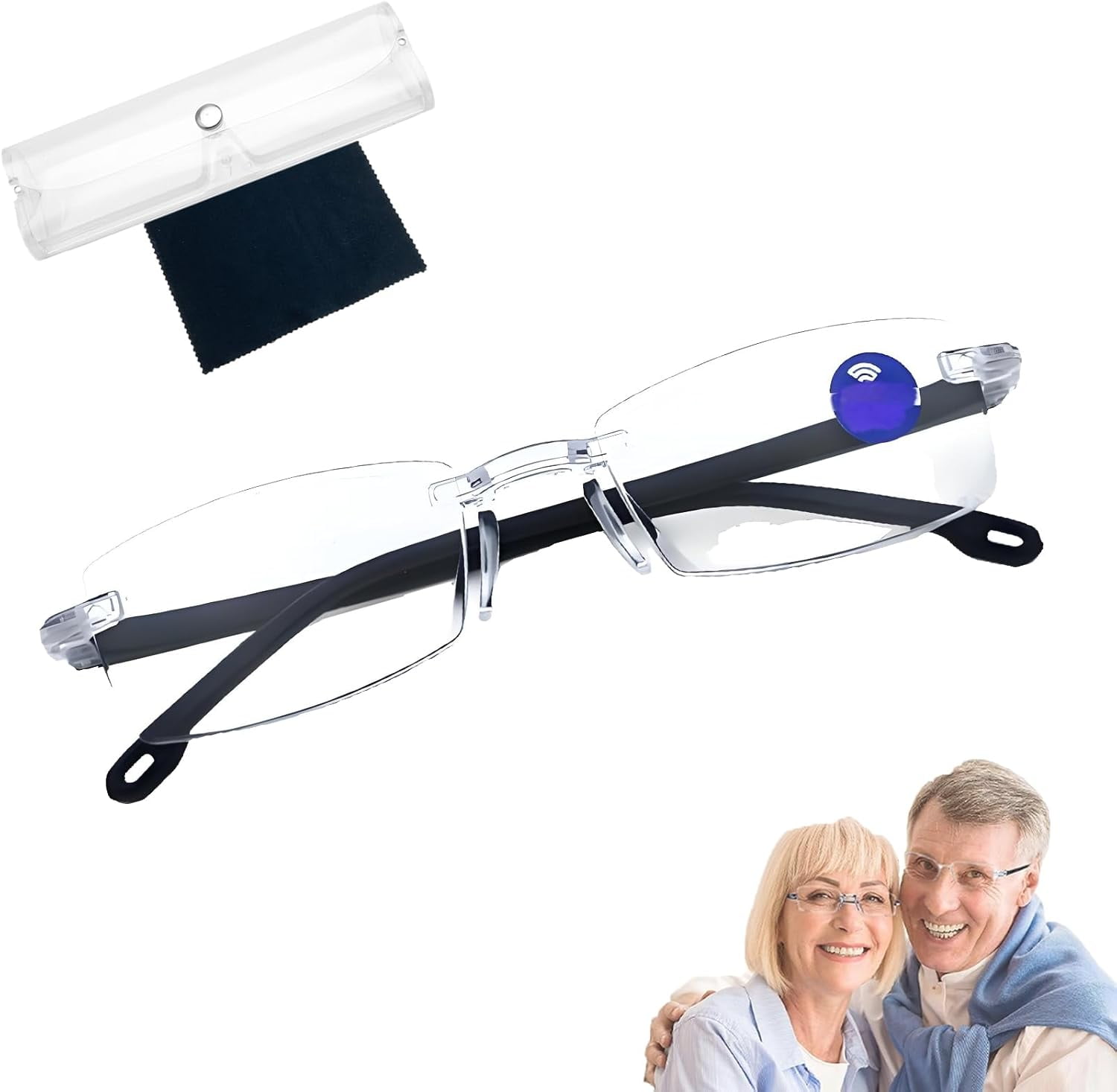 Signs You Need Glasses To See Far Away Man With Funny Expression