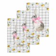 thumbnail image 1 of Blue Easter Bunny Kitchen Dish Towels for Drying Dishes Set of 3, Spring Daisy Modern Gray Buffalo Plaid Waffle Weave Microfiber Hand Tea Bathroom Towels Quick Dry & Absorbent Towel 15.7x23.6, 1 of 7