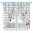 thumbnail image 1 of Blue Easter Swag Valances for Windows 2 Pack, Kitchen Window Curtains 36 Inch Length, Spring Easter Bunny Eggs Floral Buffalo Plaid Privacy Swag Curtains for Living Room/Bathroom 36"x36", 1 of 8