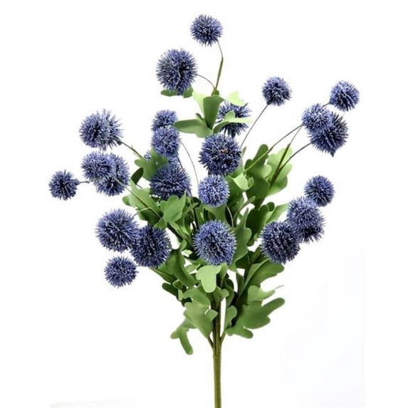 Blue Ecinops Bush Artificial Flowers