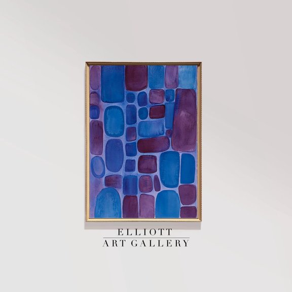 Blue Eclectic Print Poster Boho Art Print Poster Eclectic Wall Decor Poster Aesthetic Vintage Modern Art Timeless Modern Decor Poster E888, Unframed Canvas Size 12x18 F03.1.18l1101