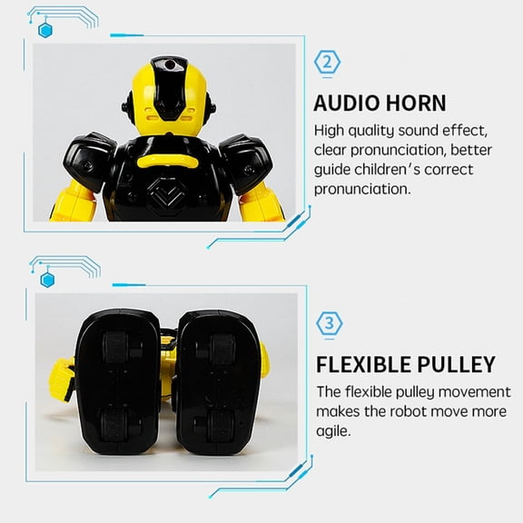 Blue Educational Rc Robot Toy Programmable Gesture Sensing Dancing Singing Humanoid Robot Blue