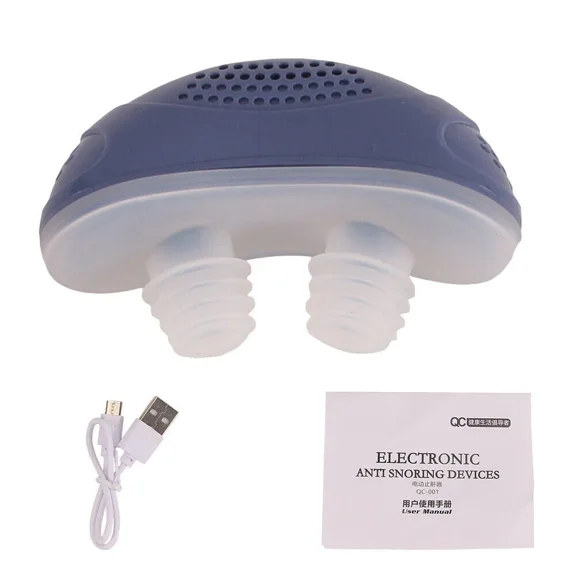 Blue Electric Anti Snoring Device Stop Snore Sleep Aid Device For Home Use