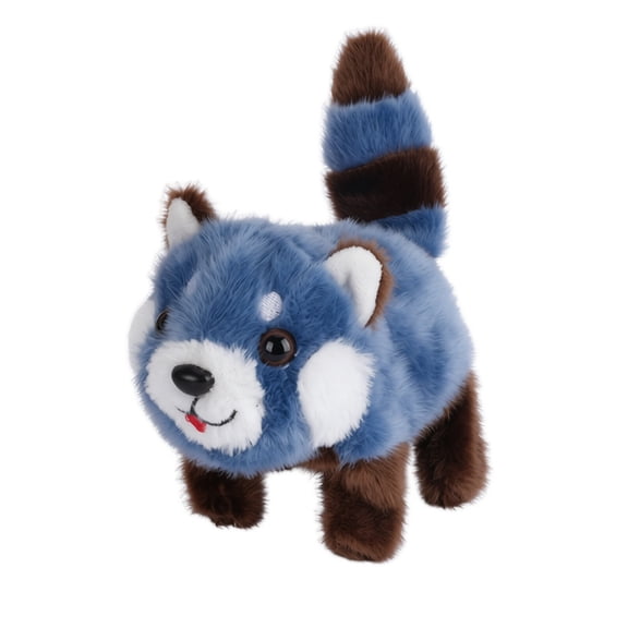 Blue Electric Raccoon Plush Toy Simulated Stuffed Animal Kids Interactive Play Gift 1 Piece