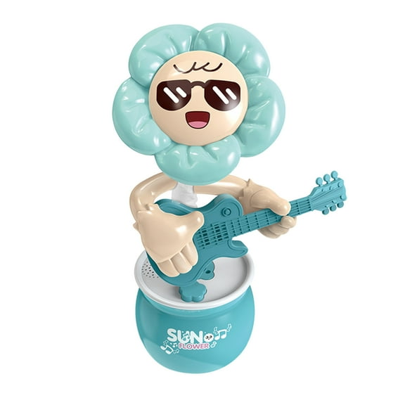 Blue Electric Sunflower Toy Singing Dancing Walking For Children Interactive Play Fun
