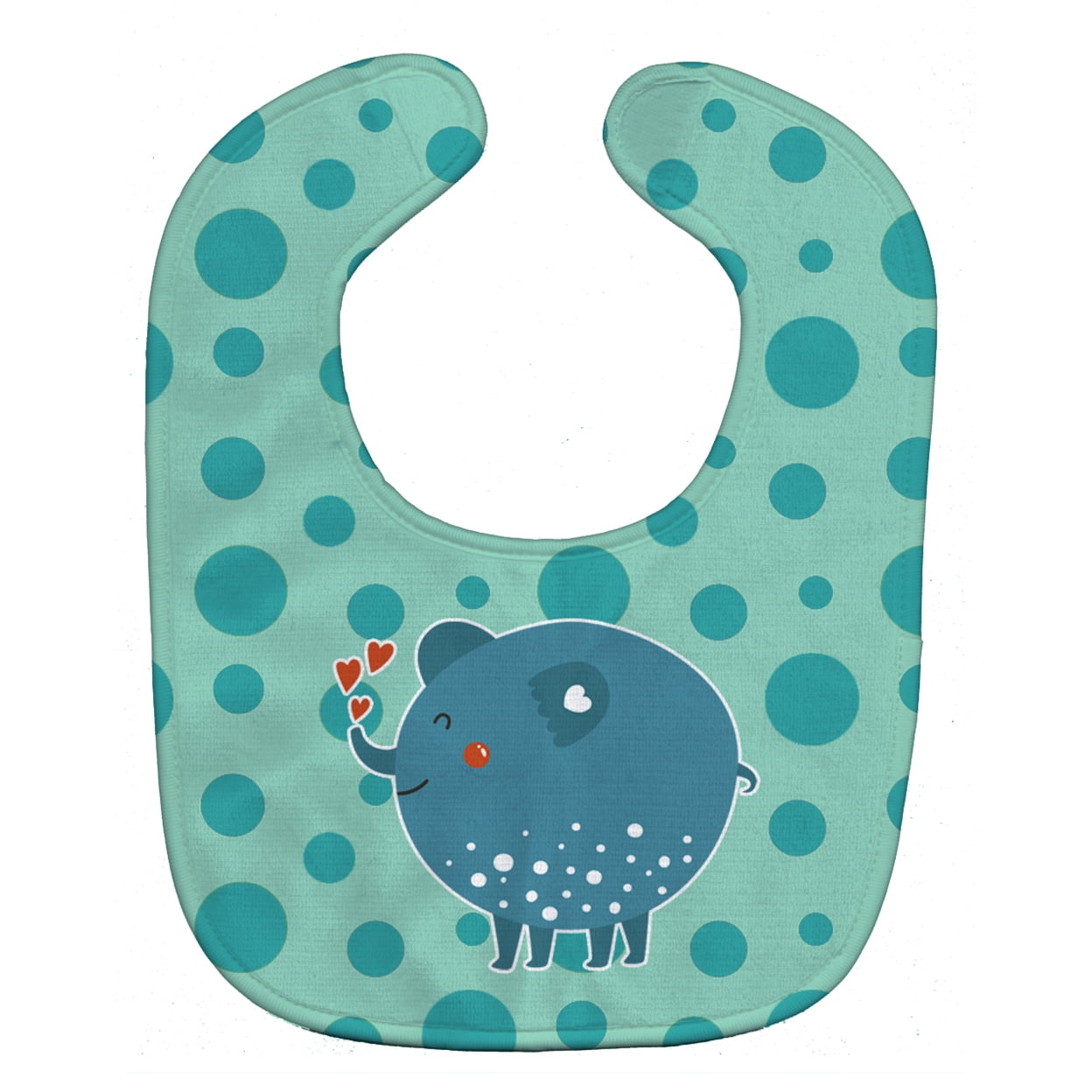 Waterproof Baby Bib with Cute Elephant Design Easy Clean Feeding Bib with Pocket