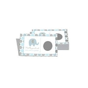 Blue Elephant Scratch Off Game Cards - 28 Pack, Boys Baby Shower Activities, Little Jungle Favors, Animal Raffle Tickets